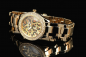 Preview: Armbanduhr Leopard goldfarbig