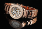 Preview: Armbanduhr Leopard rosé
