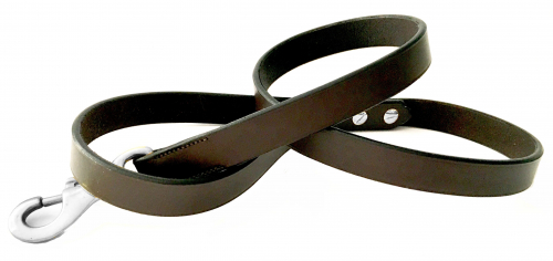 Laisse UNI marron argent