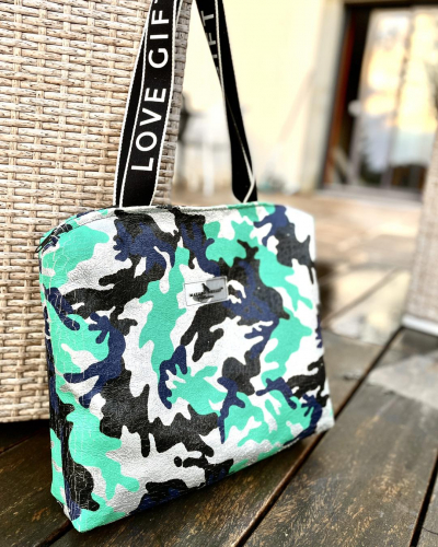 Shopper Camouflage Silber