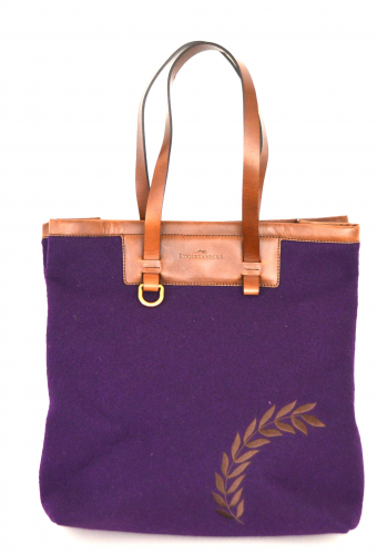 ETIQUETA NEGRA® Shopper purple wool